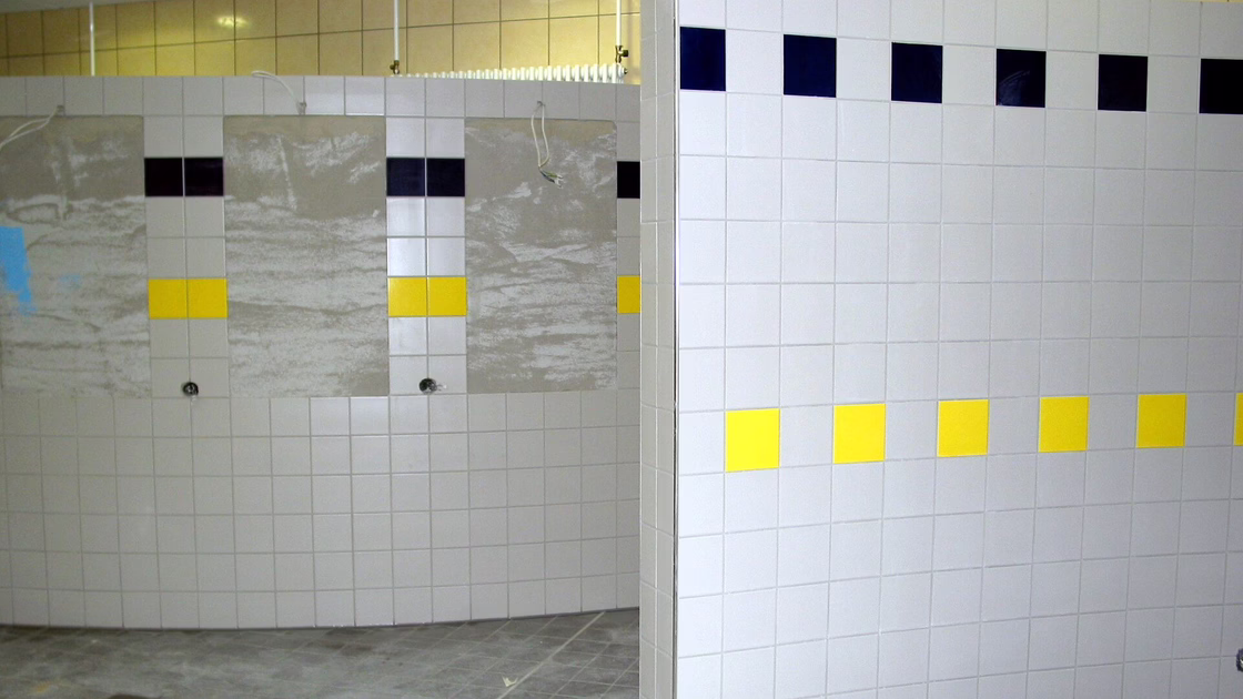 Newly designed shower areas