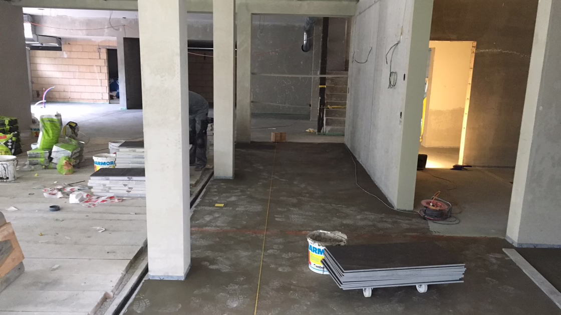 The construction phase of the hotel